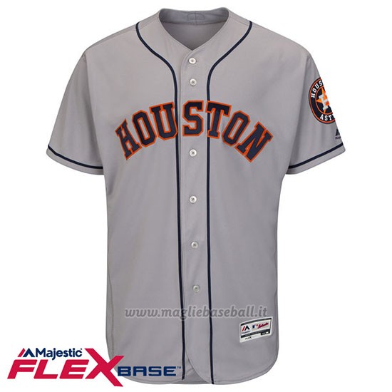 Maglia Baseball Uomo Houston Astros Blank Grigio Flex Base Autentico Collezione